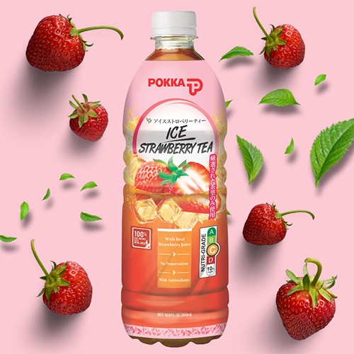 Thé glacé POKKA fraise